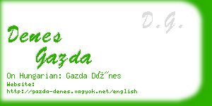 denes gazda business card